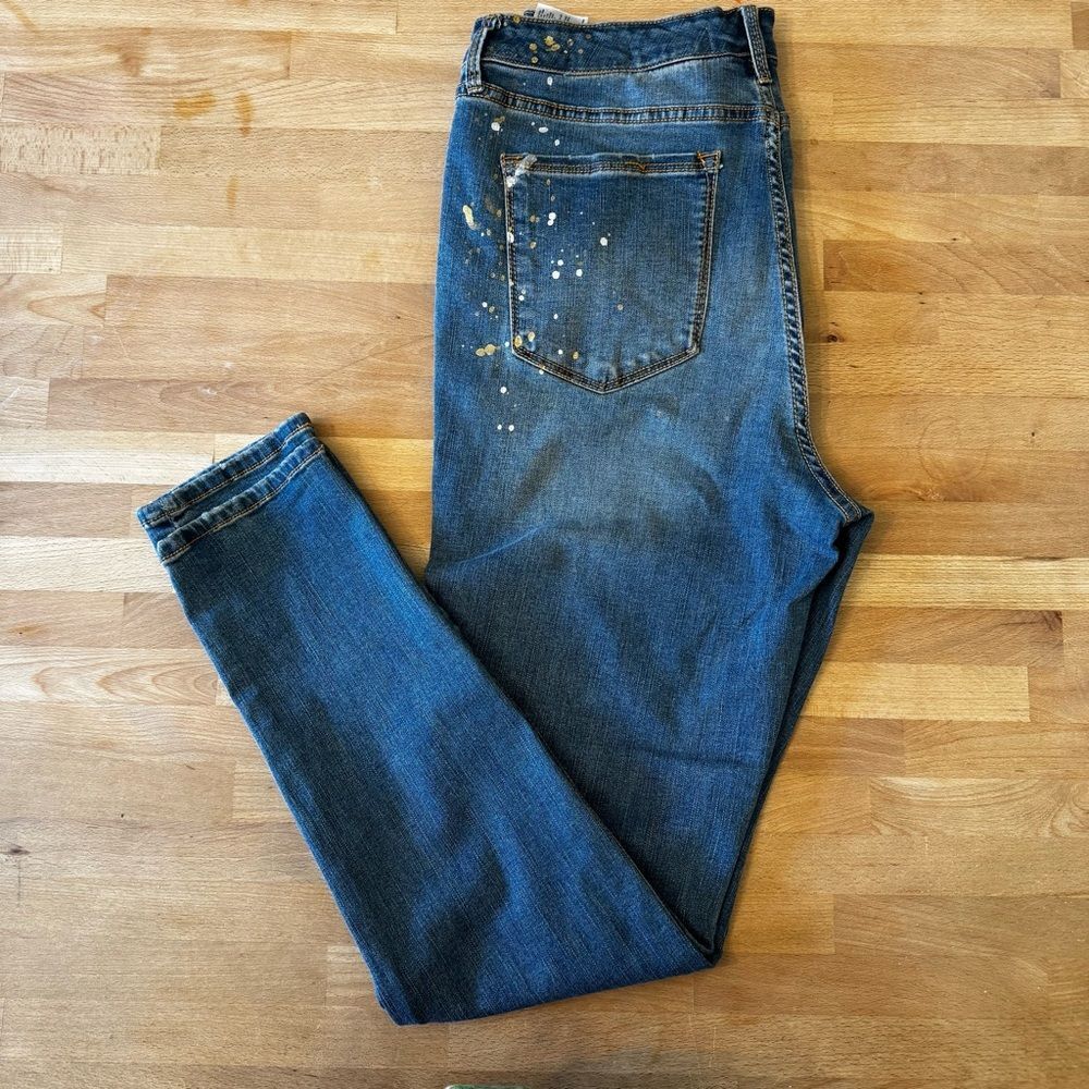 Social Standard Sanctuary Splatter Paint Denim Jeans High Rise Skinny size 10 30